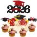 Ephlyn 25 шт 2024. индустрия кекс topa-g Ritter поздравляю 2024 колпак кекс pick Class 2024 капкейк декоративный элемент 