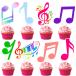 48 шт звук . капкейк topa- мюзикл символ капкейк pick музыка Thema party украшение блокировка музыка темно синий 