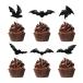 UXYOKM 24 шт Halloween капкейк topa- черный g Ritter bat Halloween капкейк pick Halo we n Thema baby si