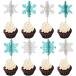 Gyufise 24 шт 3D snow хлопья капкейк topa- двусторонний g Ritter зима Frozen капкейк pick украшение зима Thema 