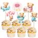 Ephlyn 36 шт Bear капкейк topa-ba Rune baby Bear капкейк pick украшение Bear Thema день рождения party сопутствующие товары b