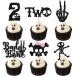 Gyufise 30 шт Bad Two The Bone капкейк topa- блокировка n roll 2 лет. день рождения каркас день рождения кекс topa-bo