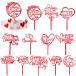12 стиль Happy Valentines Day кекс topa- Rav Heart type акрил сладкий автограф украшение Valentine cup ke