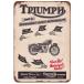  Triumph TRIUMPH мотоцикл мотоцикл american смешанные товары * retro style * metal автограф жестяная пластина табличка / украшение / балка / ресторан / Cafe / кофейня 