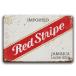  красный полоса Red Stripeja mica три большой достопримечательность пиво * America смешанные товары retro style жестяная пластина табличка / украшение / балка / ресторан / Cafe / кофейня интерьер 20x30cm