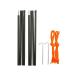  Captain Stag палатка * брезент детали paul (pole) steel paul (pole) 2 шт. комплект черный UA-4514 4560464261370