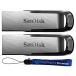 SanDisk Ultra Flair USB (2 Pack) 3.0 128GB Flash Drive High Performance up to 150MB/s - with (1) Everything But Stromboli (tm) Lanyard