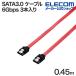  Elecom SATA3.0 кабель 6Gbps распорка to распорка 3.0 основа SATA кабель 0.45m 3 шт. входит . красный ECST6-045
