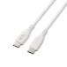 �G���R�� USB Type-C ���񂵂� �[�d��p �P�[�u�� 240W �Ȃ߂炩 c-c 1.0m �V���R�� �[�d��p �z���C�g  ELECOM EC-CCFCPSS10WH