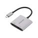 �G���R�� Type-C- HDMI �f���ϊ��A�_�v�^ 2�|�[�g 4K60Hz �V���o�[  ELECOM ECAD-C2HDMISV