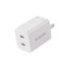  Elecom AC зарядное устройство USB Power Delivery 30W C×2 swing штекер Type-C×2 USB зарядное устройство 30W белый ELECOM EC-AC13530WH