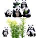 Ymeibe Panda. фигурка 8 позиций комплект бамбук. дерево кекс topa-DIY комплект настоящий симпатичный Panda орнамент день рождения party декоративный элемент re-si