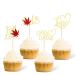 Gexolenu 24 шт Fall in Love капкейк topa-g Ritter красный клен leaf Gold Love I Do капкейк 