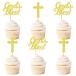 Keaziu 24 шт упаковка God Bless Cross капкейк topa-.. капкейк topa- Cross капкейк pick baby автомобиль wa