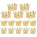 LLMSIX 15 шт Gold Tiara кекс topa- день рождения Mini Crown кекс topa- маленький crystal жемчуг Vintage Crown 