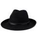 中折れ帽子 ソフトハット フェルト イタリア製 帽子 Di CHIARA ROSA ディ・キアラ・ロ−ザ ワイド ブリム 大きいサイズ 中折れ帽 黒 ブラック