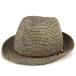 ストローハット 帽子 ハット メンズ レディース 麦わら帽子 大きいサイズ あり 中折れハット 夏 ラフィアハット グレー