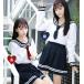 na.....JK... sailor suit 3 point set RS-L787 2 color from . selection red navy blue skirt ribbon necktie top and bottom set costume play clothes uniform school uniform new goods free shipping 