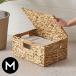  корзина корзина вода гиацинт M размер крышка имеется место хранения багаж одежда руль держать рука натуральный модный Северная Европа resort смешанные товары интерьер запад набережная 51369