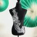  узор очень большой gray silver 3D цветок стразы есть chu-ru rose детали Leotard бальные танцы жезл для гимнастики узор выше like