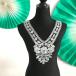  воротник гонки гонки воротник серебряный воротник узор elegant Kirakira установка воротник гонки танцевальный костюм воротник материалы материал Leotard жезл узор балет Dance 