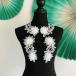  жезл Leotard узор костюм цветок белый наряд гонки узор балет костюм оборудование орнамент Stone имеется художественная гимнастика Mai шт. костюм 
