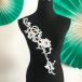  узор гонки роза вышивка Leotard жезл оборудование орнамент белый ручная работа детали 