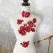  роза очень большой комплект роза узор вышивка chu-ru Leotard красный красный костюм балет Leotard Berry Dance материал цветочный принт elegant красочный 