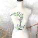  слива цветок приклеивание художественная гимнастика Leotard узор нашивка ручная работа 