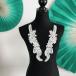  узор гонки . цветок пара Leotard белый ручная работа костюм оборудование орнамент белый гонки узор комплект жезл узор ручная работа детали оборудование орнамент костюм yskli