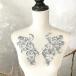  вышивка нашивка утюг склейка возможно silver gray leaf Leotard узор утюг для узор оборудование орнамент жезл для гимнастики балет костюм 