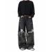  Denim брюки унисекс Street серия American Casual камуфляж переключатель повреждение обработка широкий Silhouette переделка способ do King casual низ 