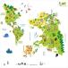 �������륹�ƥå��� ���� 190��427mm wall sticker �����Ͽ� �����Ͽ� world map japan ��Φ ưʪ �������륹�ƥå��� 016010