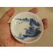  Edo Meiji времена белый фарфор с синим рисунком .. ландшафт map маленькая тарелка 10.3cm guinomi sake кубок Arita старый Imari кастрюля остров .. старый керамика ограничение 