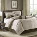 Madison Park Dallas King Size Bed Comforter Set Bed In A Bag - Khaki, Solid ? 7 Pieces Bedding Sets ? Micro Corduroy Bedroom Comforters