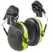 3M Peltor X-Series Cap-Mount Earmuffs, NRR 25 dB, One Size Fits Most, Black/Chartreuse X4P3E (Pack of 1) by 3M