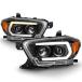ACANII - For [Halogen Model w/o DRL] 2016-2022 Toyota Tacoma Black LED Switchback Sequential Projector Headlights Pair