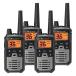 Midland T290VP4 High Powered GMRS Two Way Radios - 4 Pack Bundle w/Headsets  Chargers