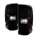 Jdragon Compatible with Dodge 94-01 Ram 1500/2500/3500 Black LED Tail Lights Brake Lamps Pair Set V2