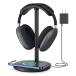 Headphone Stand with Wireless Charger, Gaming Headset Holder Hanger Rack 2 in 1 Wireless Charging Station Dock for iPhone 14/13/12/11 Series, Samsung,