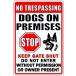  Beware Of Dog  ٹ Do Not Enter Metal Sign No Trespassing Dogs On Premises ֥ꥭ Dog In Yard Stop Keep Gate Closed Sign For Fence D