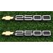 2Pcs 99-06 Bowtie 2500 Emblems Door Badge Nameplate Replacement for Chevrolet Silverado Chevy Tahoe Suburban 15551234 (Chrome)