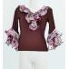  фламенко rose &peiz Lee оборка блуза Brown свободный размер 1901br