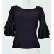  фламенко 3 уровень оборка блуза черный F(M) размер 2481bkf