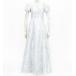 fla dress [L size ] long height he Rico nia white J2687whL