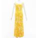 fla платье [S*M*L размер ] MM разрез длинное платье желтый J2848ye