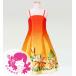  хула Kei ki( Kids ) midi длина градация гибискус автомобиль n язык платье orange 120 размер p8o120