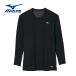  Mizuno breath Thermo heavy вес толстый вырез лодочкой рубашка . холод соответствует мужской A2JA5514