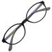  lady's stylish date glasses oval type date glasses light weight TR90 material UV blue light cut lens ( navy / gray PC