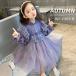  Kids платье One-piece ребенок One-piece девочка платье презентация длинный рукав весна осень-зима Корея ребенок одежда оборка One-piece ребенок платье chu-rus